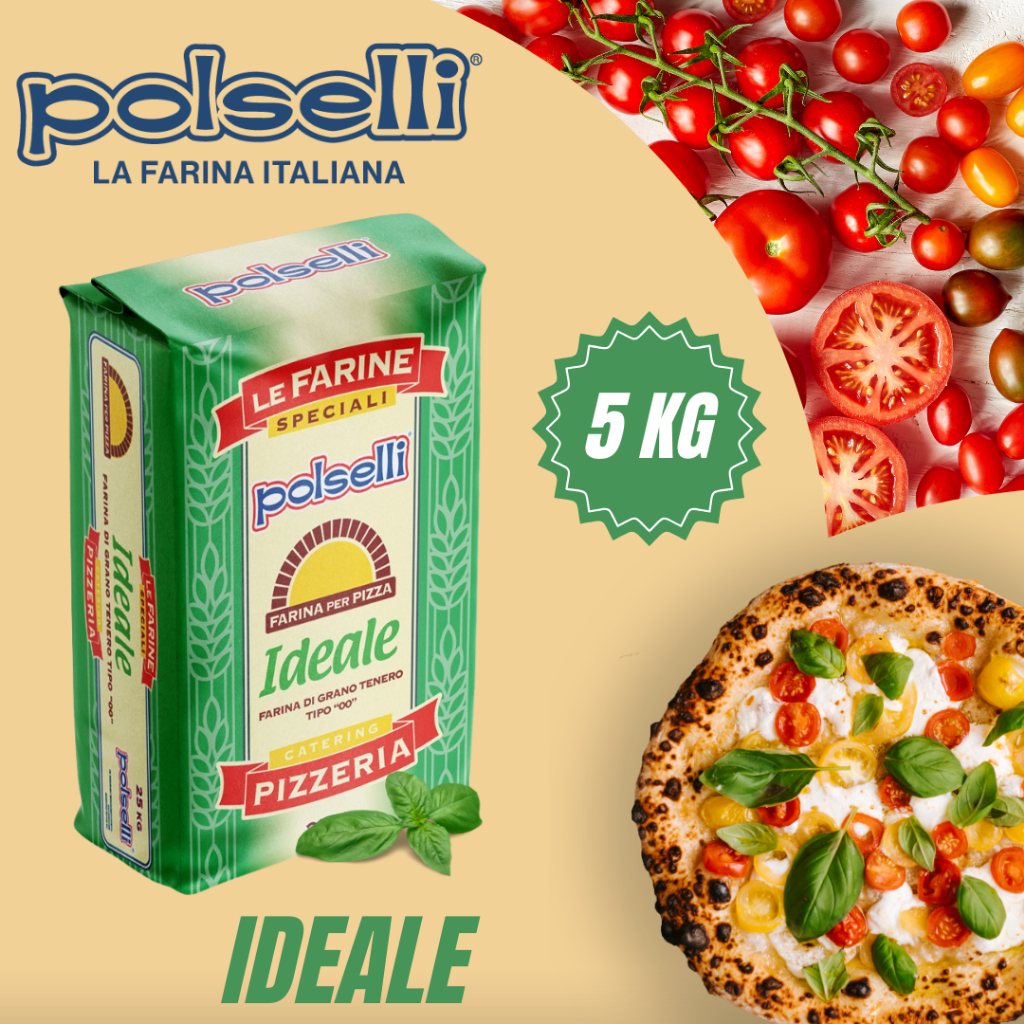 Polselli Ideale soft wheat flour Type 00  Pizza flour แป้งพิซซ่าโพลเซลลี นำเข้าจากอิตาลี  packaged 5