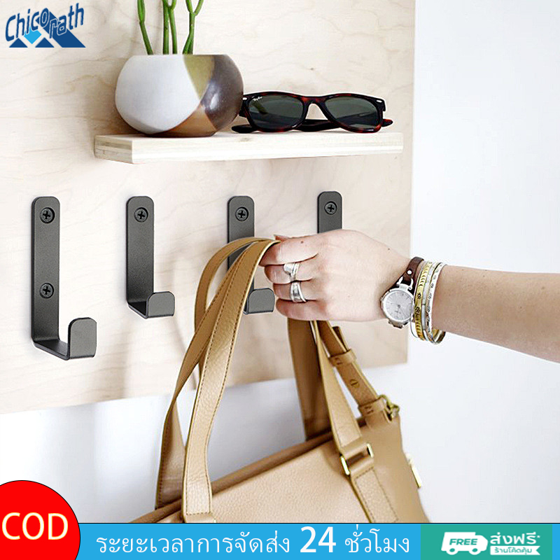 1 ชิ้น ตะขอแขวนผนัง ที่แขวนติดผนัง หนา3-4มม. กันน้ำ ไม่เป็นสนิม ตะขอติดผนัง สีดำ เหล็กตัว J สามารถแขวนหมวกกันน็อคได้🎐