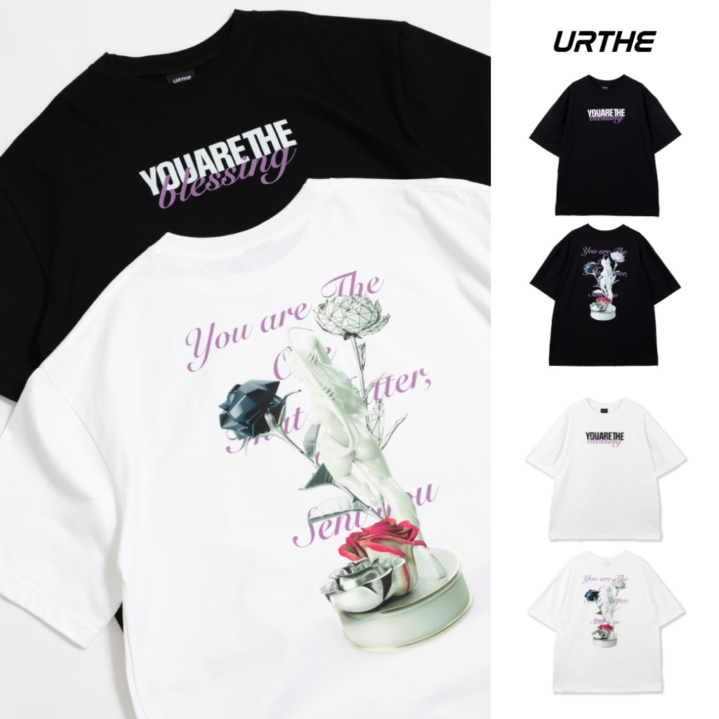URTHE - เสื้อยืด เสื้อยืดคอกลม Oversize รุ่น YOUARETHE BLESSING TEE