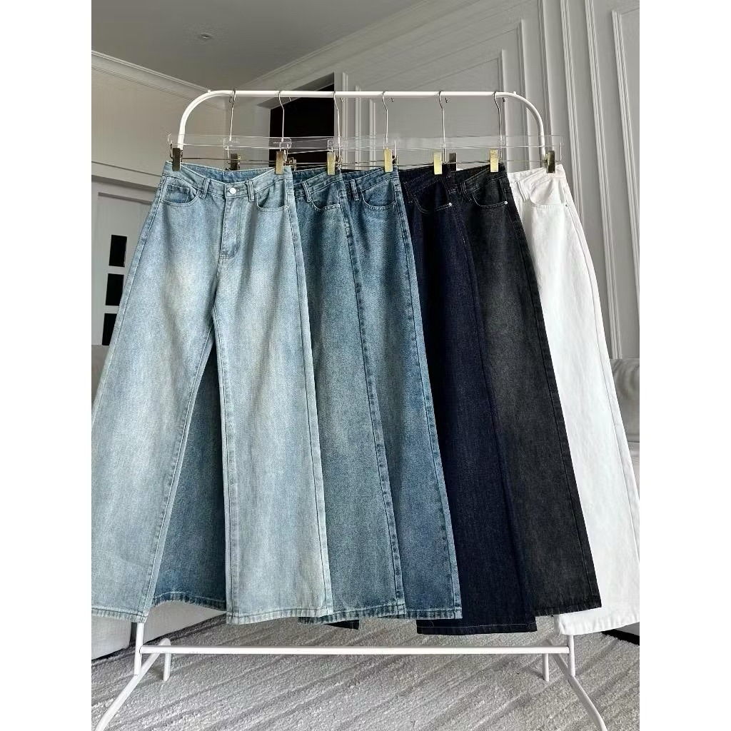 ส่งต่อ [ PROMTHONG ]  PTJ3303 กางเกงยีนส์ทรงสวย สีครามดิบ ไซส์M