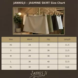 กระโปรง Jannisji รุ่น Jasmine กระโปรงเอวต่ำ ทรงสวย ผ้านิ่ม ใส่สบาย