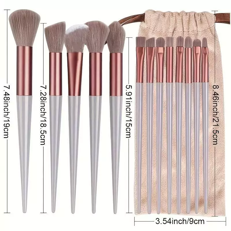 ชุดแปรงแต่งหน้า 13 ชิ้น สำหรับอายแชโดว์ รองพื้น และบลัชออน thumbnail 5
