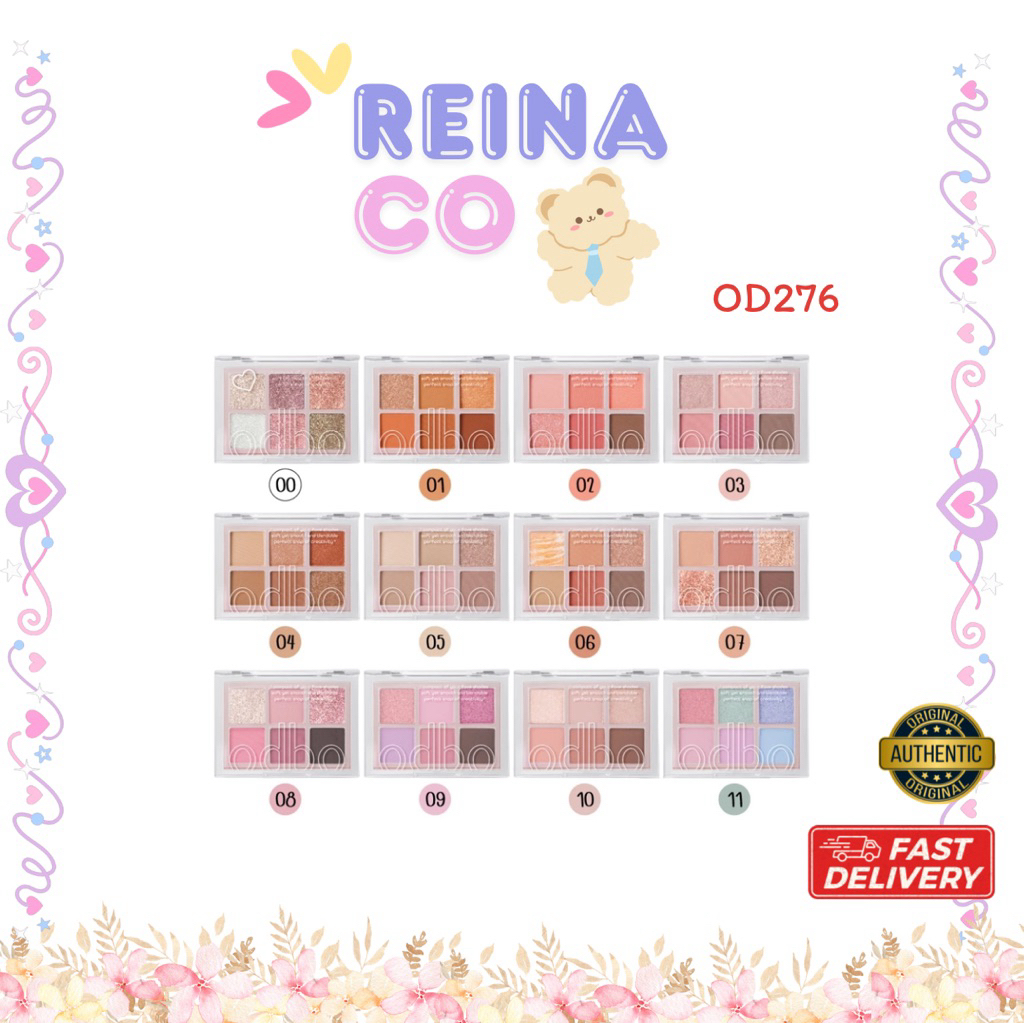 OD276 Signature eyeshadow palette ซิกเนเจอร์ อายแชโดว์ 6ช่อง