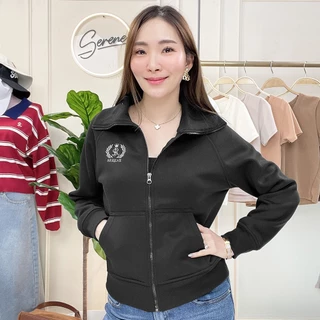 Serene's Choice เสื้อกันหนาว แขนยาว ซิปหน้า ผู้หญิง Long sleeve zip up Sweatshirt
