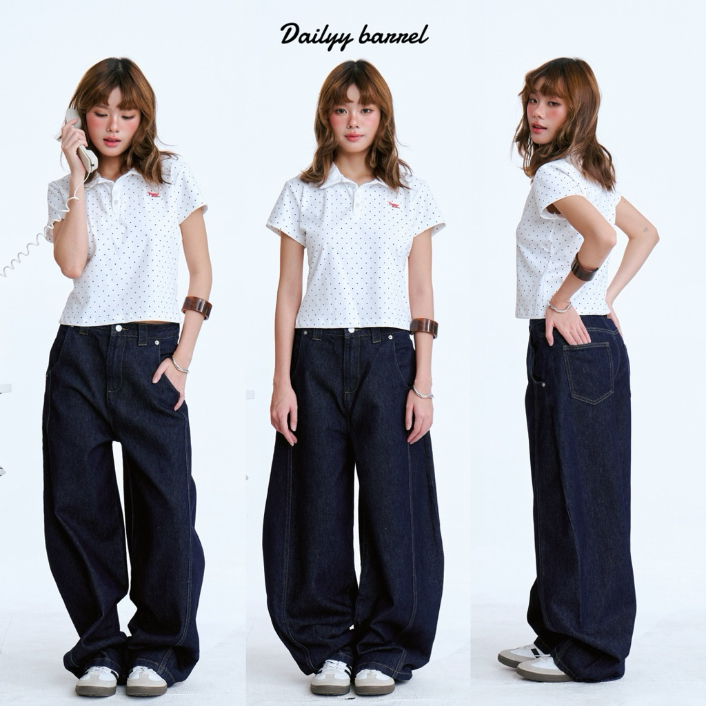 Dailyy Barrel pants กางเกงยีนส์บาเรล