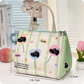 A071 กระเป๋าเก็บอุณหภูมิ กระเป๋าใส่กล่องข้าวกลางวัน ปิกนิก เก็บความเย็น กันน้ำ สุดน่ารัก
