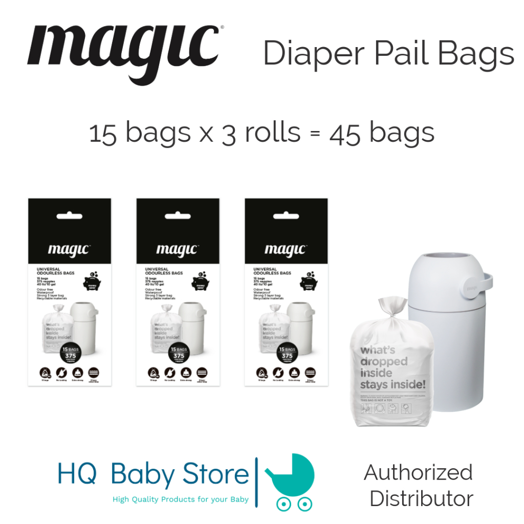 Magic Diaper Keeper Bags Size 18 × 20 inches 📍 New สินค้าแท้ 💯% 📍 ถุงขยะแบรนด์ magic รองรับสำหรับรุ่น majestic เท่านั้น