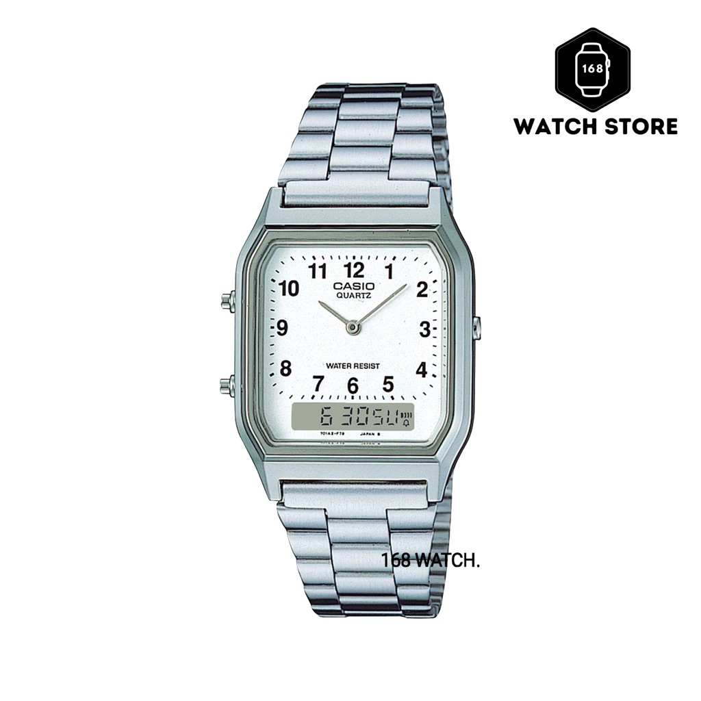 CASIO นาฬิกาข้อมือ VINTAGE รุ่น AQ-230A-7B ของแท้ประกันศูนย์ 1ปี