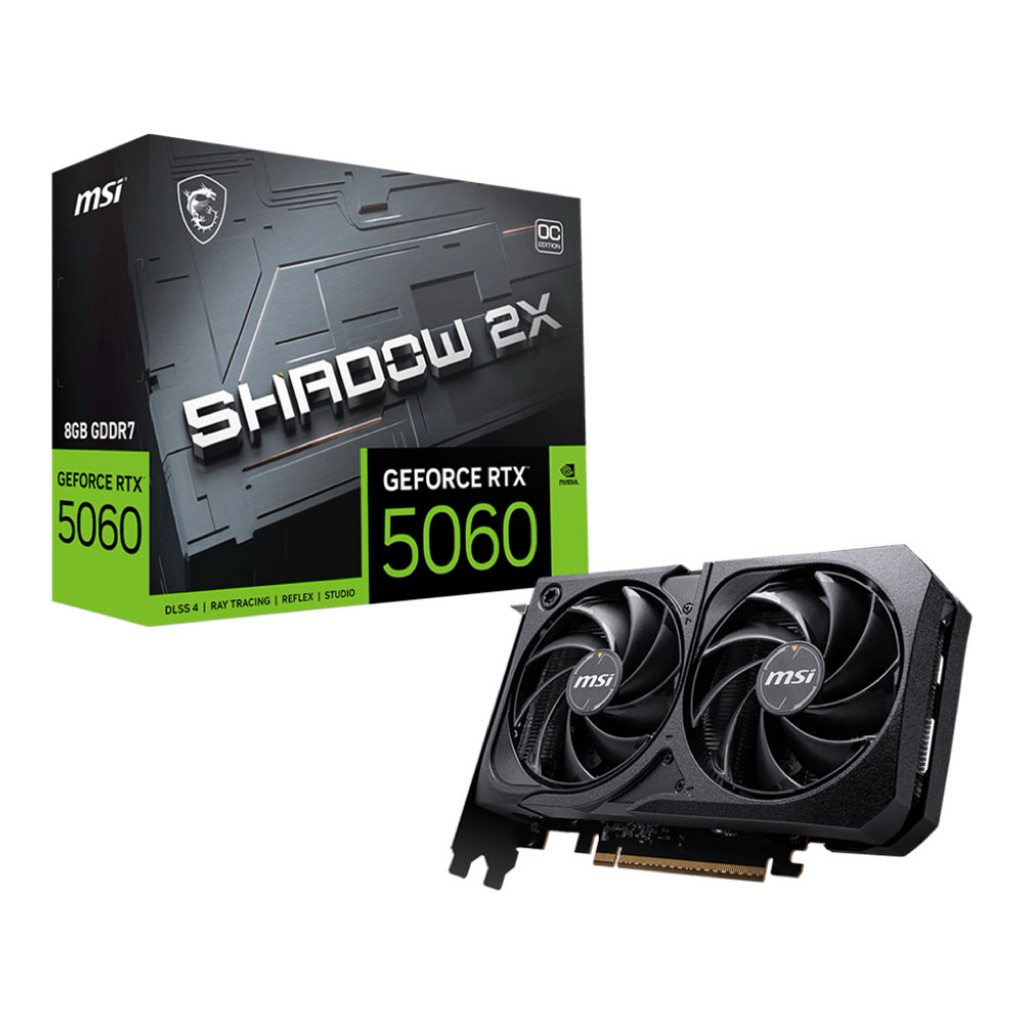VGA MSI RTX5060 SHADOW 2X OC 8GB (การ์ดจอมือสอง ประกัน Advice)
