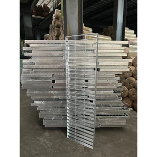 ตะแกรงท่อระบายน้ำ กว้าง 20cm 25cm 30cm 35cm ยาว1m ตะแกรงเหล็ก ฝาท่อน้ำ ฝารางน้ำ Steel Grating ฝาปิดท่อระบายน้ำ ทนสนิม