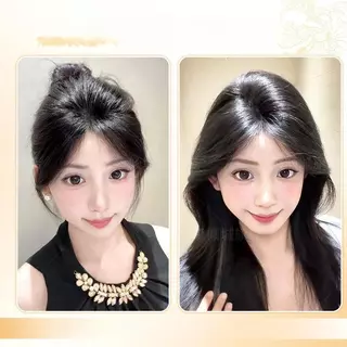 วิกผมหน้าม้าใส่แล้วดูผมหนาขึ้น แบบธรรมชาติ ทำมาจากผมจริงงานละเอียดมาก อุปกรณ์เสริมผม ผมหน้าม้าปลอม วิกผม ใส่แล้วสวยทันที