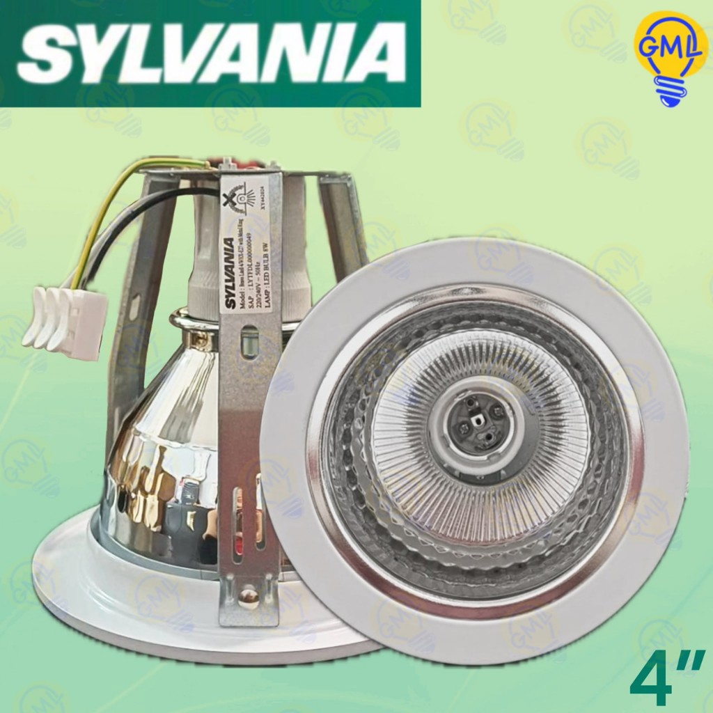 Sylvania ดาวน์ไลท์ 4 นิ้ว ขอบขาว ขั้ว E27
