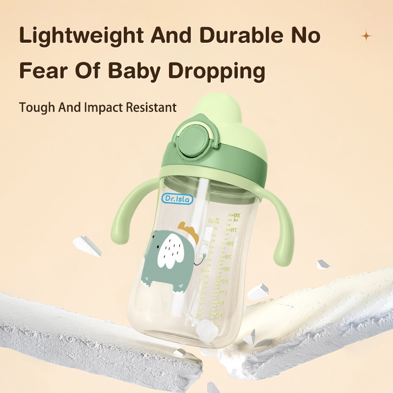 Preferred แก้วกันสำลัก แก้วหัดดื่ม แก้วน้ำเด็ก แก้วหัดดูดหลอดเด้ง ดูดทุกทิศทาง  ขวดน้ำไปโรงเรียน เลือกไซส์ได้ 250ml BY01 - รูปที่ 7