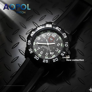 AOPOL นาฬิกาข้อมือ รหัส 639 สายเรซิน เข็มเรืองแสง กันน้ำ Aopol watch