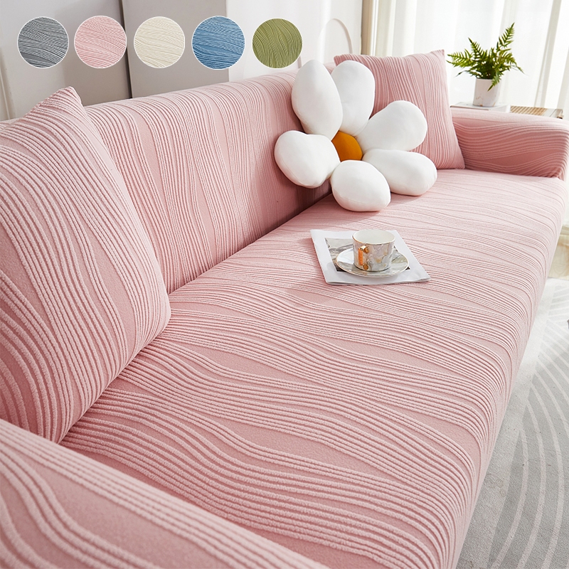 ZPLIFE ผ้าคลุมโซฟา 2/3/4 ที่นั่ง Jacquard ข้นผ้า กันแมวข่วน ผ้าคลุมโซฟาตัวแอล(สั่ง2ชิ้น) พร้อมส่ง