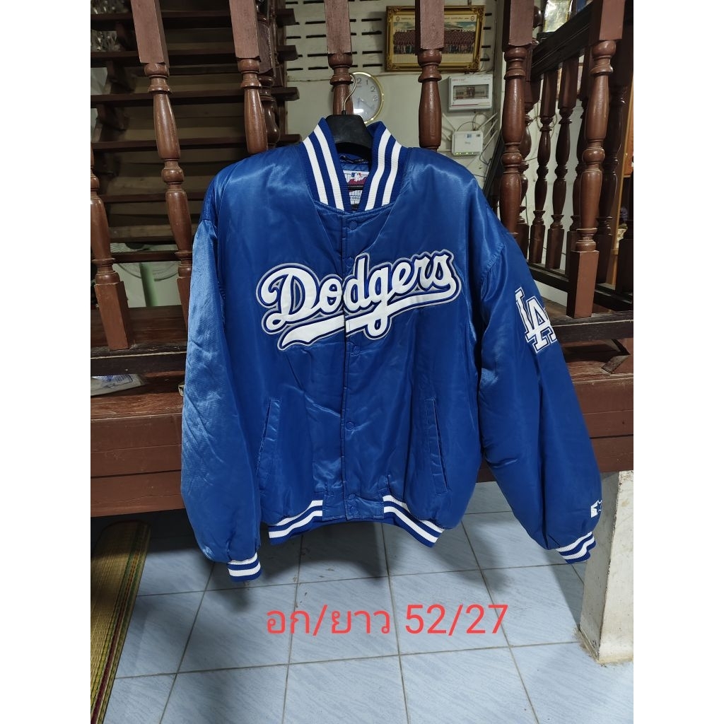 Vintage Starter Los Angeles  Dodgers Satin Bomber Jacket LA52/27 นิ้ว