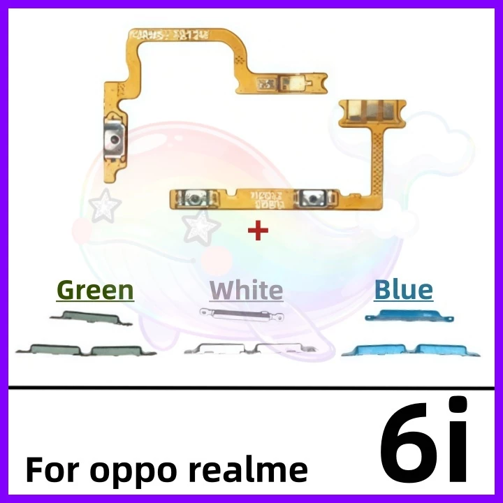 เข้ากันได้กับRealme 6i RMX2040 Power On Off Volume Ribbon Flex On Off Volume Button