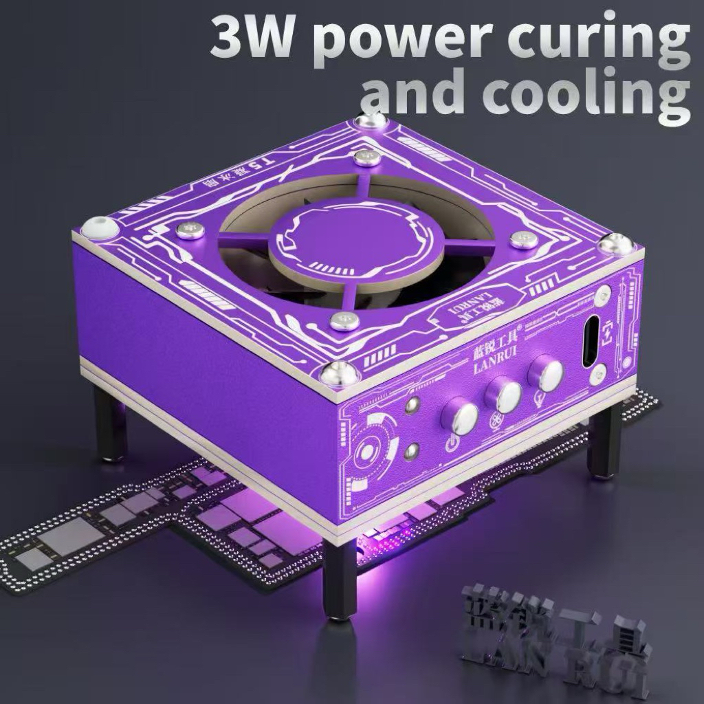 LANRUI T5 พัดลมน้ําแข็ง 1W 3 ความเร็วระบายความร้อนด้วย UV Curing PD Fast Charge ใช้งานร่วมกับ Dual Mode