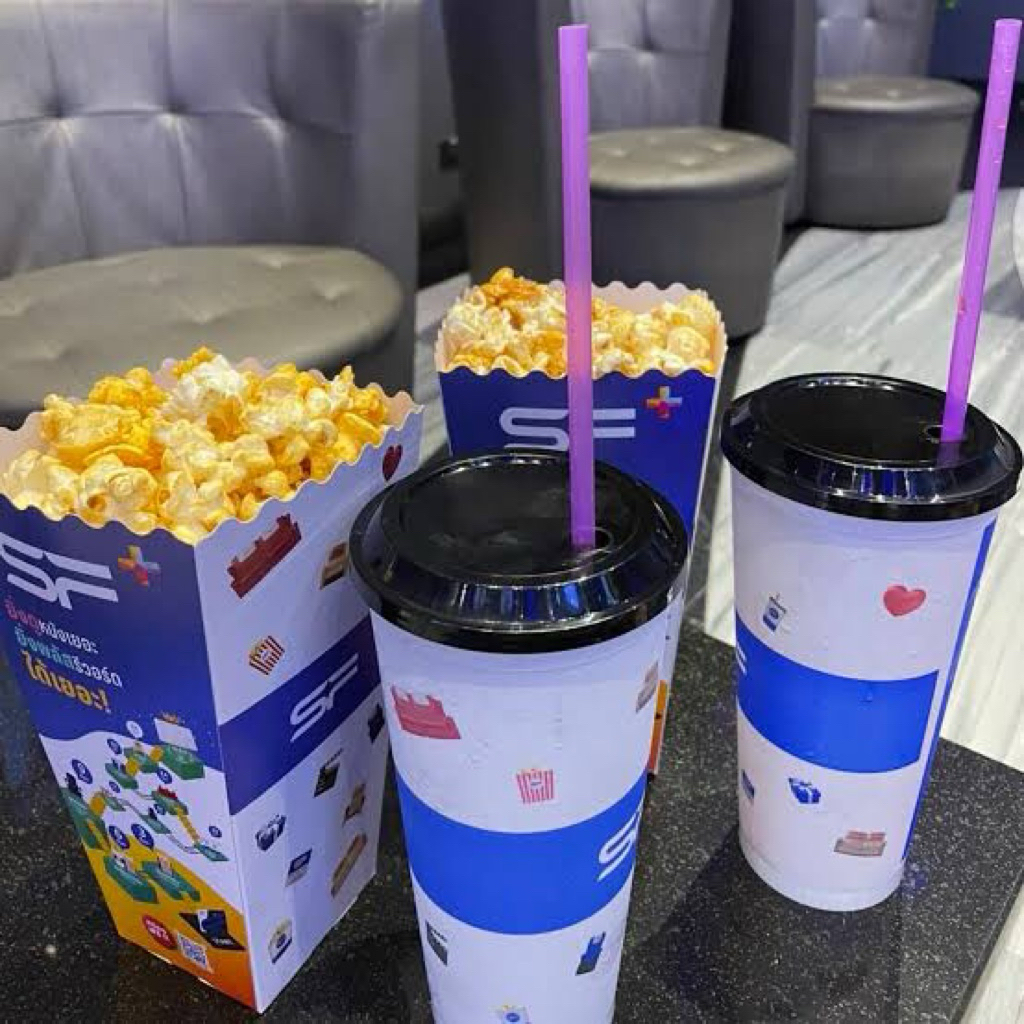 ดูหนังขายดีที่สุด✨ชุดน้ำอัดลมและป๊อปคอร์น SF Cinema (ชุด Combo สุดคุ้ม) ส่งไวผ่านแชท