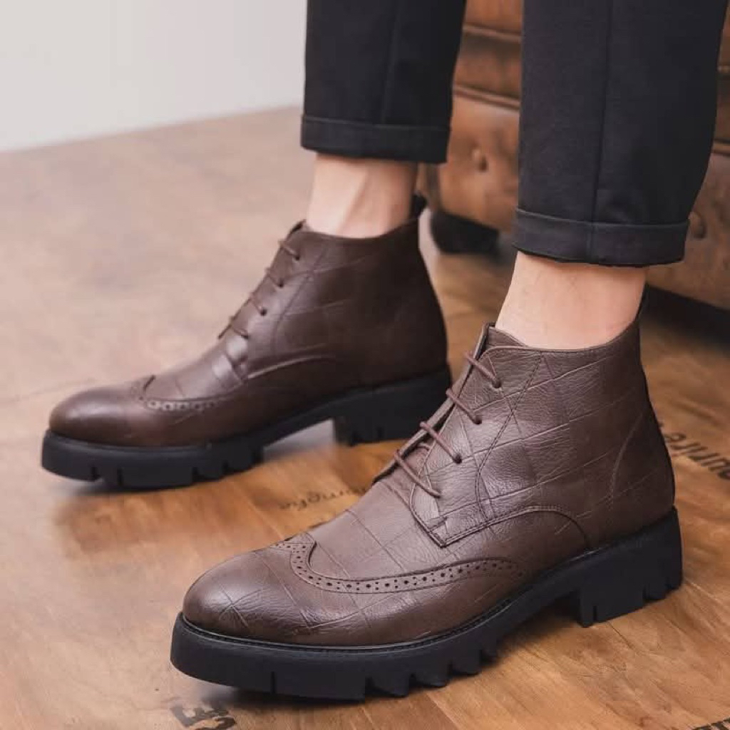 E96 รองเท้าหนังผูกเชือกอย่างเป็นทางการของผู้ชายธุรกิจ (ไม่มีกล่อง)