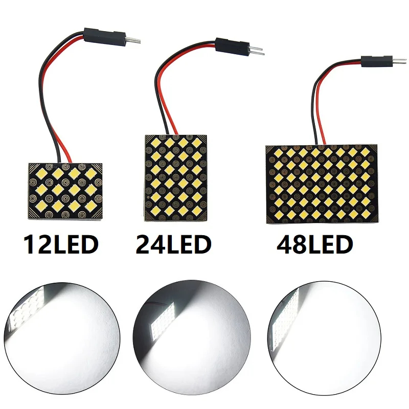⚡ประเทศไทย 24 ชั่วโมง⚡1ชิ้น 3030ไฟ led smd/ไฟรถยนต์/ไฟอ่านหนังสือ/ไฟหลังคา แผงไฟ12/24/48 chipแสง ขาว ไอซ์บลูT10 Festoon