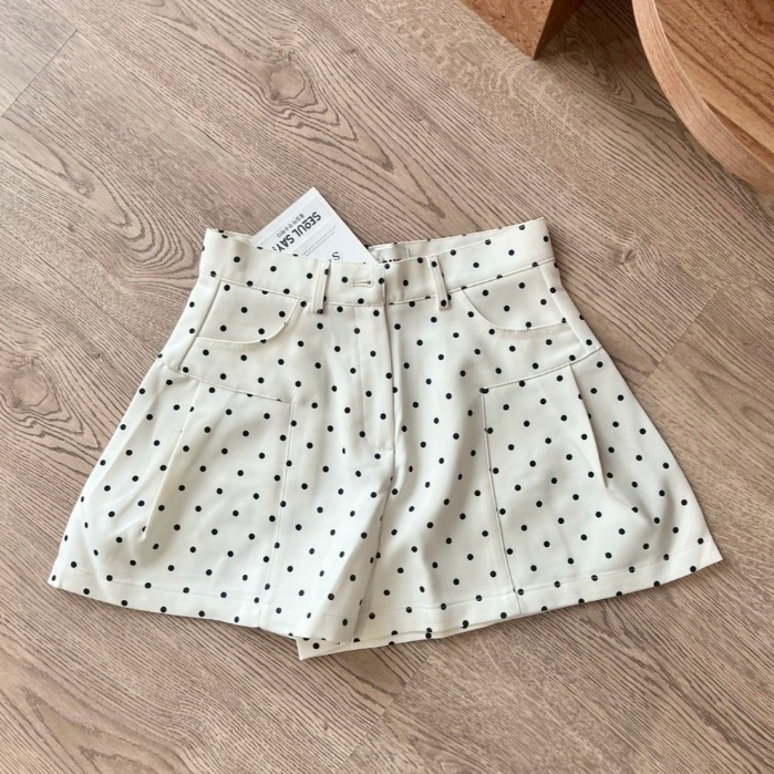 SEOUL SAY Dollar polkadot pants กางเกงขาสั้นพิมพ์ลาย polkadot