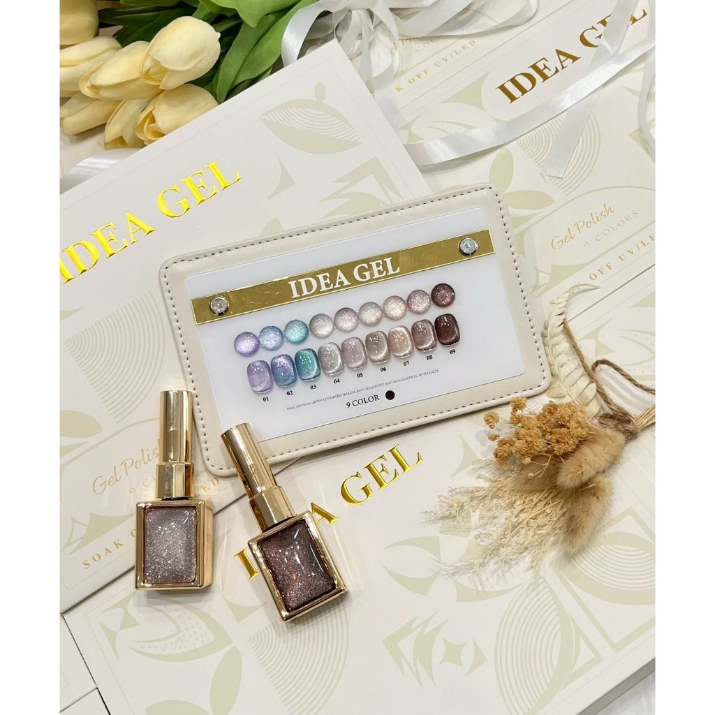 IDEA GEL Twinkle light IR-4  Collection 9สี พร้อมชาร์จสำเร็จรูป