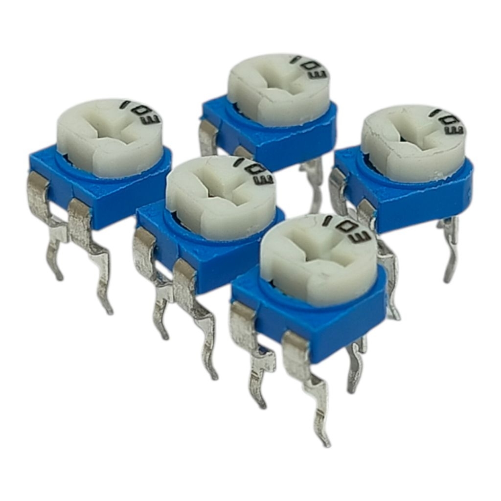 5ชิ้น trimpot  ตัวต้านทานปรับค่าได้  Rเกือกม้า variable resistor แบบแนวนอน