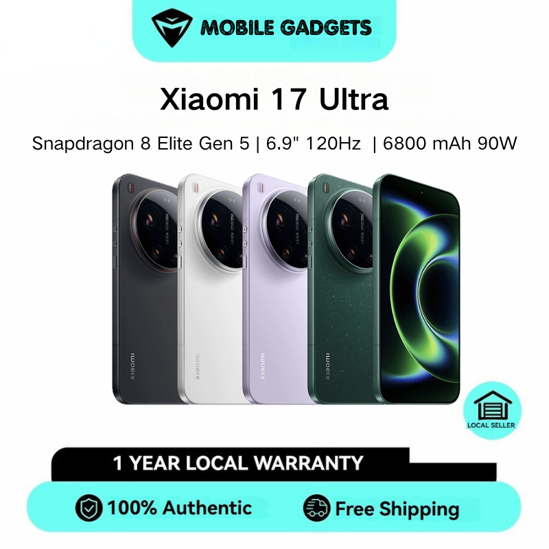 Xiaomi 17 Ultra | Snapdragon 8 Elite Gen 5 (3 nm) | 6.9" 120Hz 1200 x 2608 pixels | 6800 mAh 90W