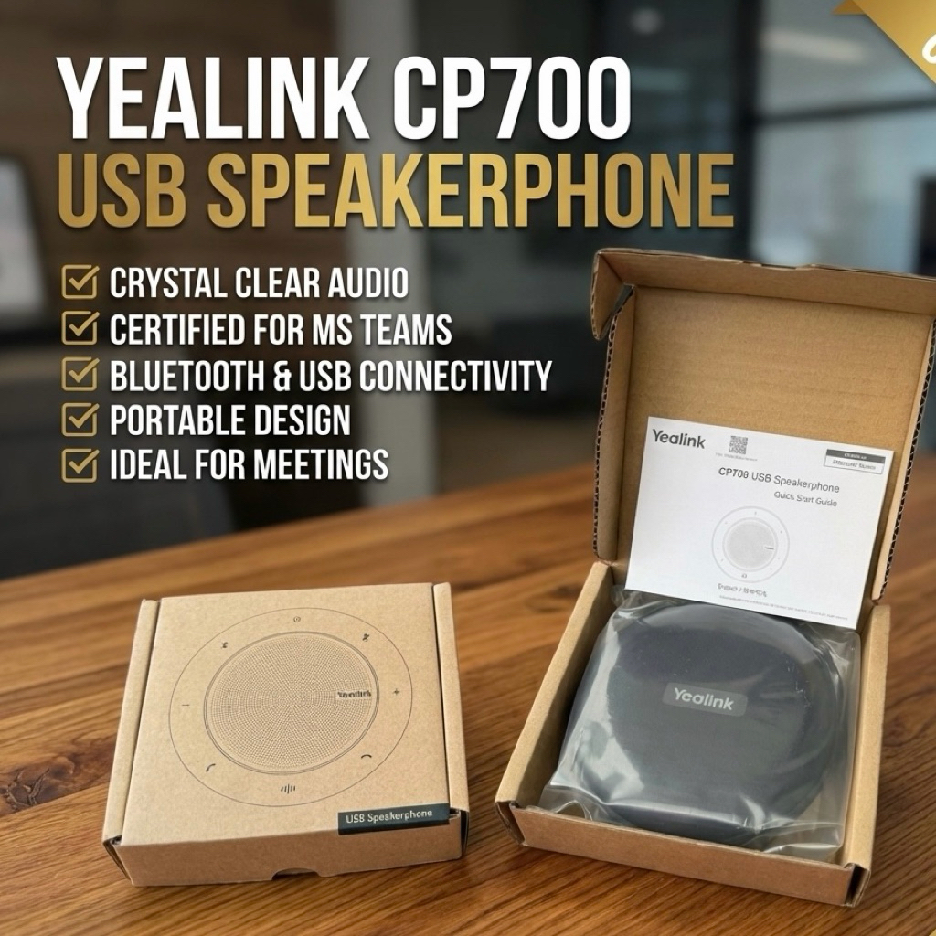 ลำโพงประชุม Yealink CP700 เสียงคมชัด ตัดเสียงรบกวน รองรับ Microsoft Teams/Zoom