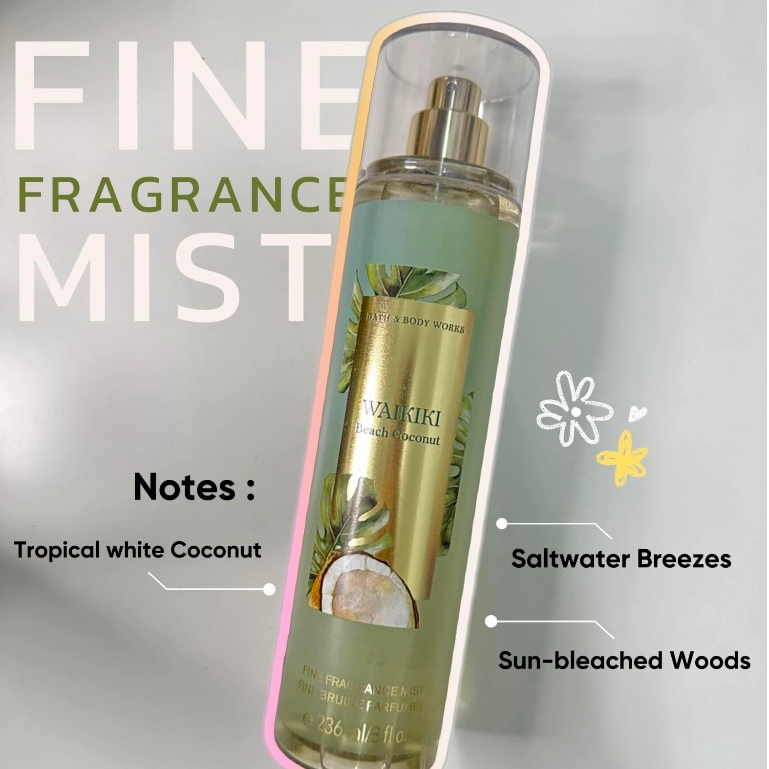 น้ำหอมแบ่งขายของแท้ ปริมาณ 5 Ml. จากบ้าน Bath & Body Works กลิ่น Waikiki Beach Coconut
