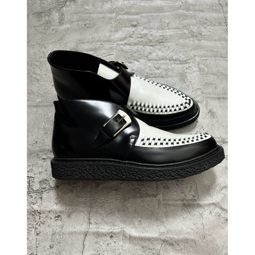 saint.. b&w creeper shoes made in italy