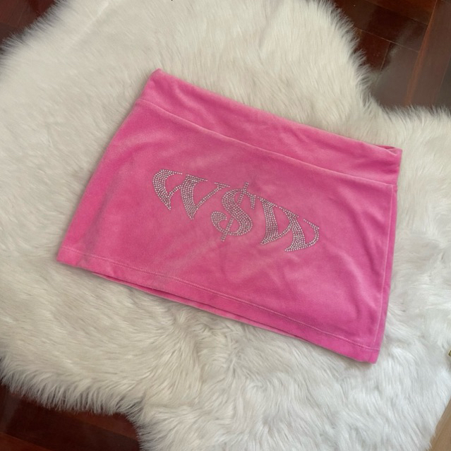 ส่งต่อกระโปรง what she wear รีดเพชร (from890) สีชมพู💕 WSW