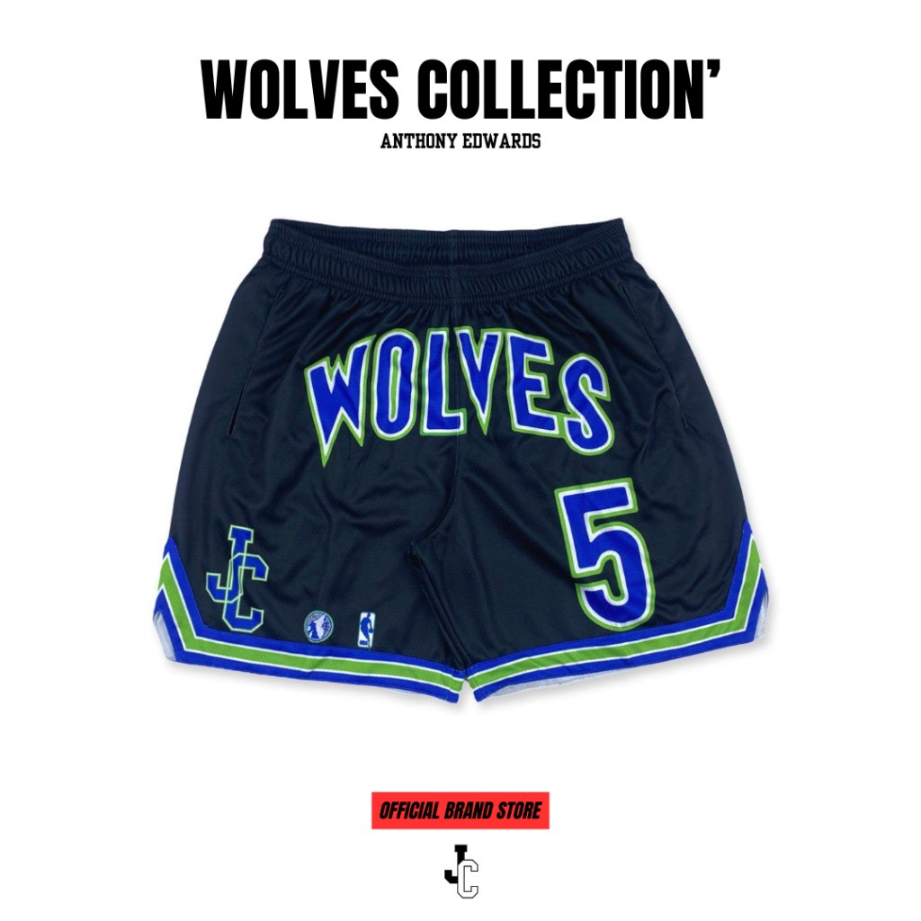 JcooN’ Anthony Edwards Wolves Collection Basketball Shorts กางเกงบาสขาสั้น กางเกงบาส NBA