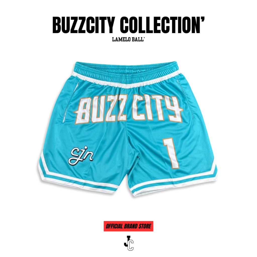 JcooN’ Lamelo Ball BuzzCity Collection Basketball Shorts กางเกงบาสขาสั้น กางเกงบาส NBA