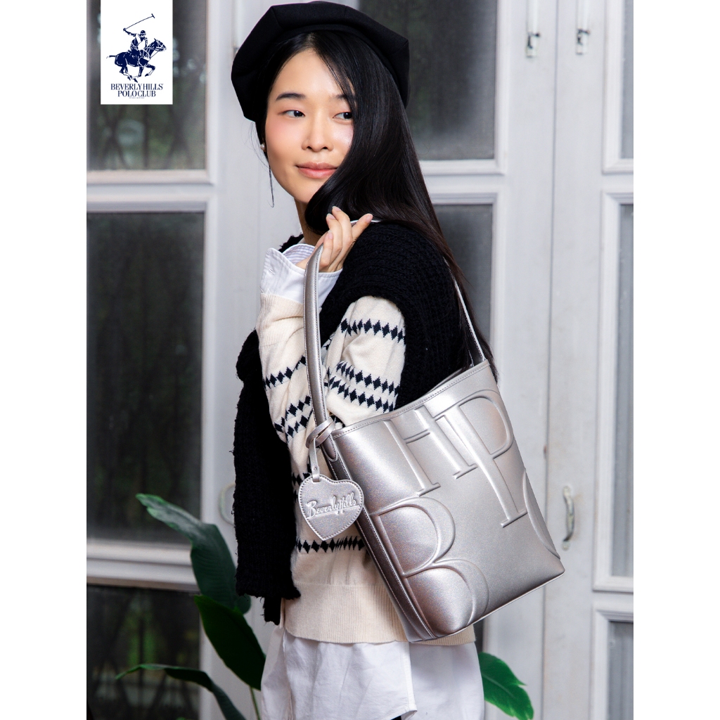 BEVERLY HILLS POLO CLUB กระเป๋าสะพายข้างผู้หญิงทรงถัง (Bucket Bag) รุ่น BAGB056