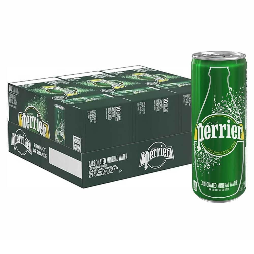 🌟พร้อมส่ง🌟Perrier Can Original 250 ml. 30 can เปอริเอ้น้ำแร่ธรรมชาติชนิดมีฟองแบบกระป๋อง 250 มล. 30 กระป๋อง