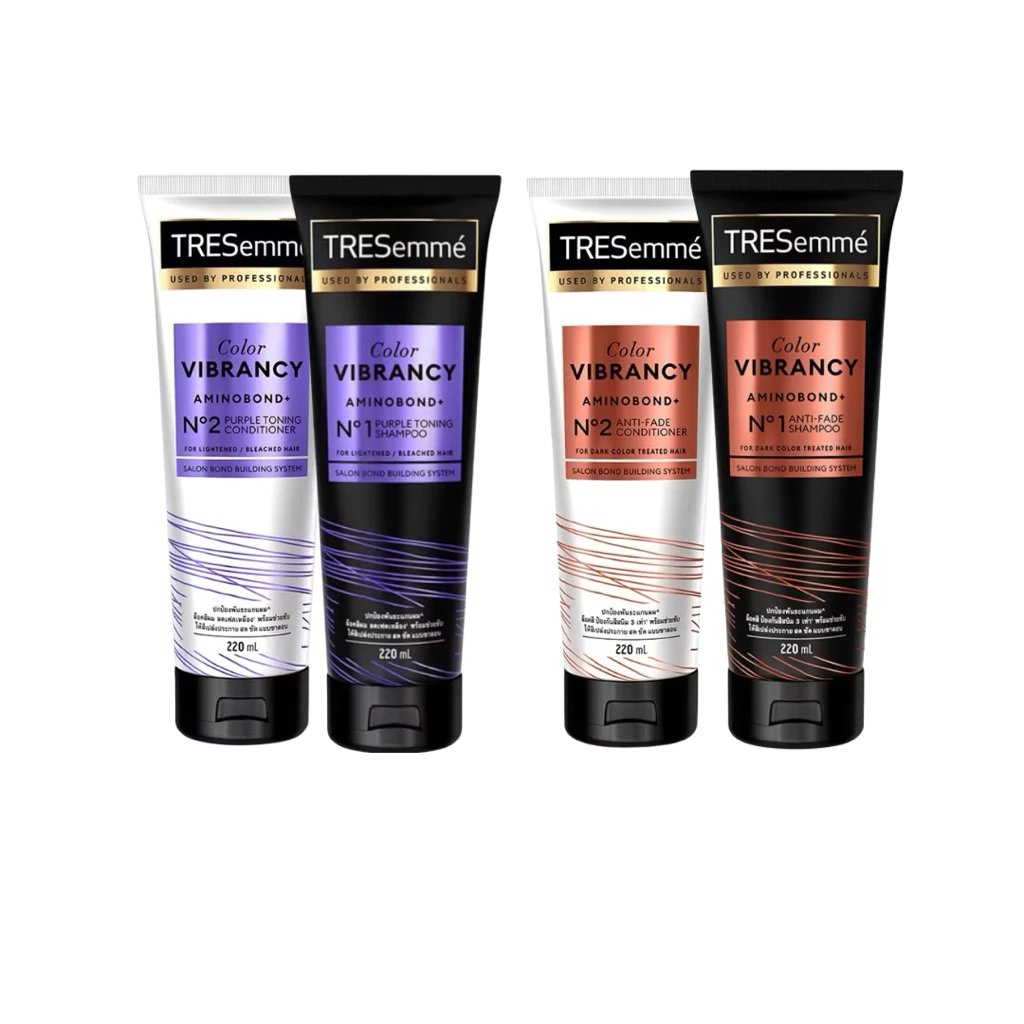 Tresemme เทรซาเม่ แชมพูม่วง สำหรับบำรุง ผมกัดสี ทำสีอ่อน 220 -250 มล เทรซาเม่ แชมพู ครีมนวด คัลเลอร์ เรเดียนซ์