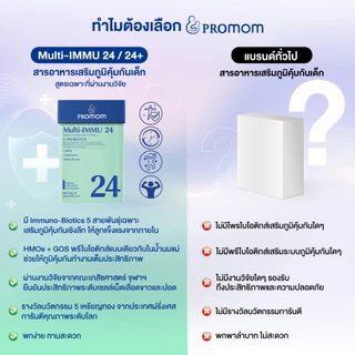 【คละโปร 3 กล่อง】Promom Multi-IMMU 24 เสริมภูมิคุ้มกัน ลดภูมิแพ้ (รูปแบบผง สำหรับเด็ก 1 ปี+ รสเบอร์รี่)