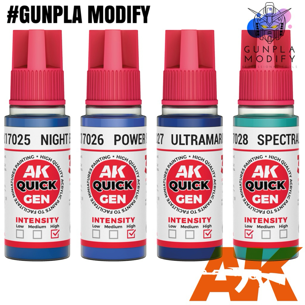 AK INTERACTIVE Quick Gen สี Contrast ขั้นตอนเดียว ขนาด 18 ml AK17025-AK17028