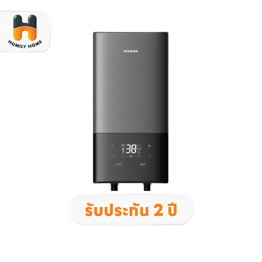 TOSHIBA เครื่องทำน้ำอุ่นดิจิตอล รุ่น TWH-38EXNTH(T) 3800วัตต์