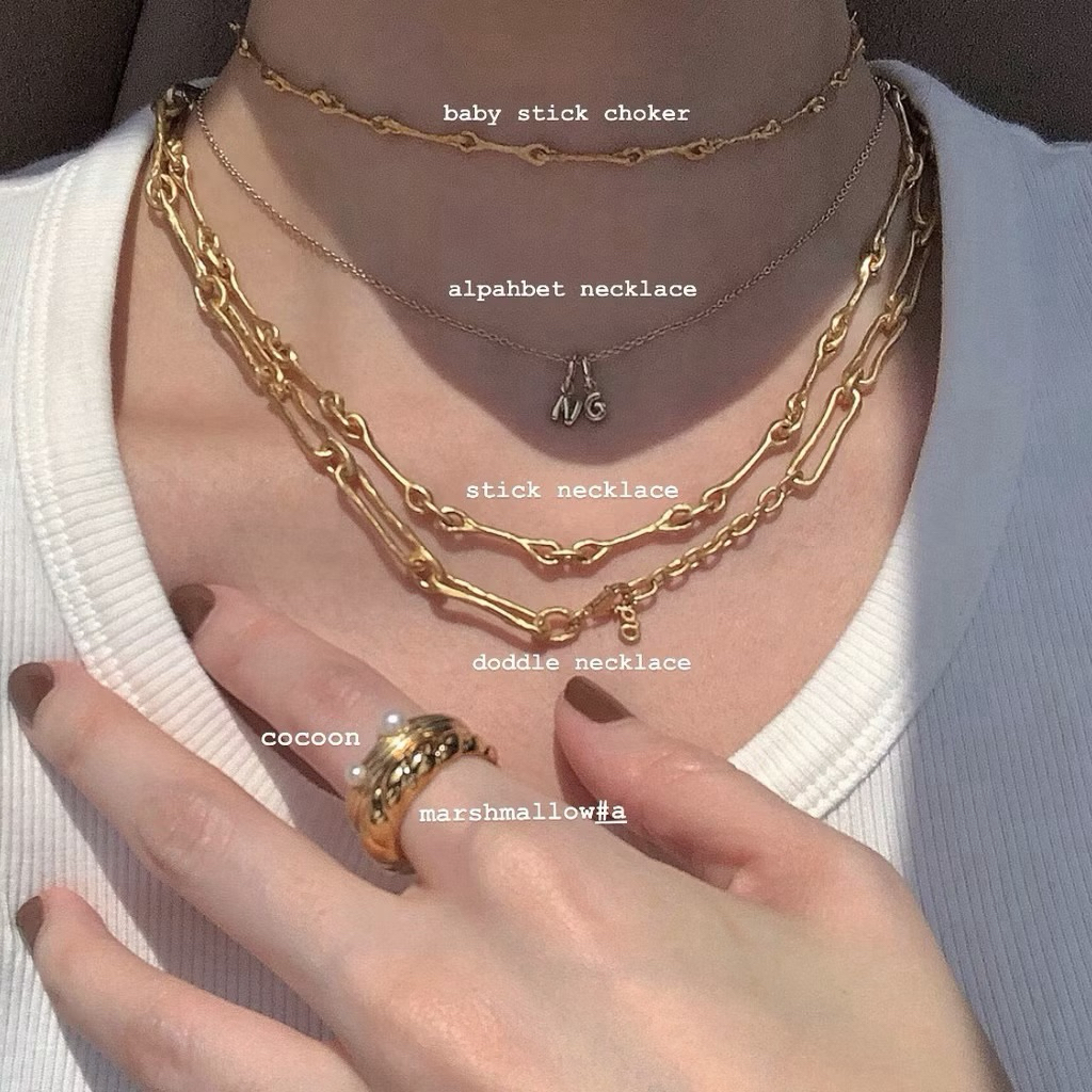 USED สร้อยคอ GRUMPY stick necklace สีทอง