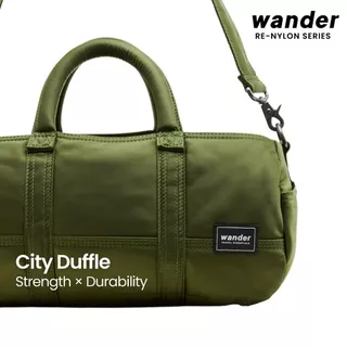 Wander City Duffle กระเป๋าผ้า Re-Nylon พร้อมสายสะพาย ผ้านุ่ม พรีเมียม เบา จุเยอะ 12 ช่อง