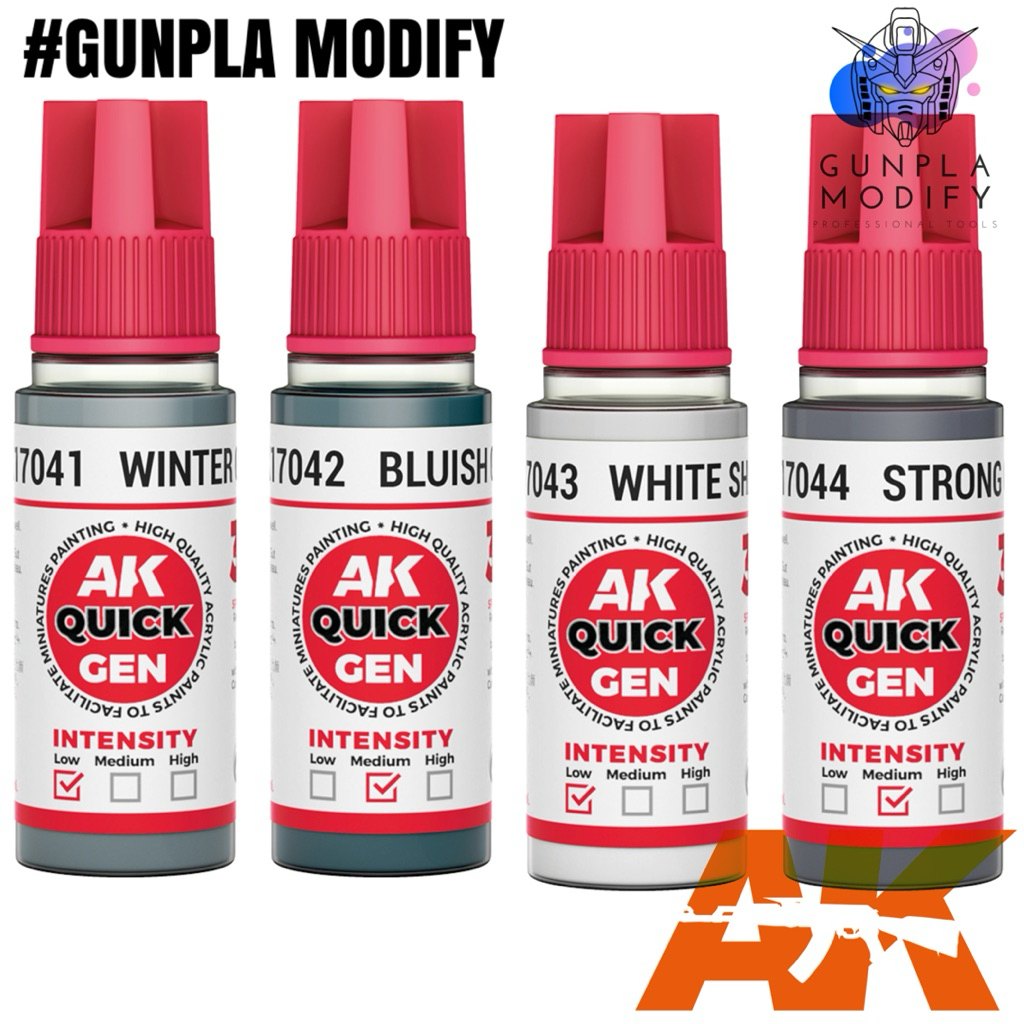 AK INTERACTIVE Quick Gen สี Contrast ขั้นตอนเดียว ขนาด 18 ml AK17041-AK17044