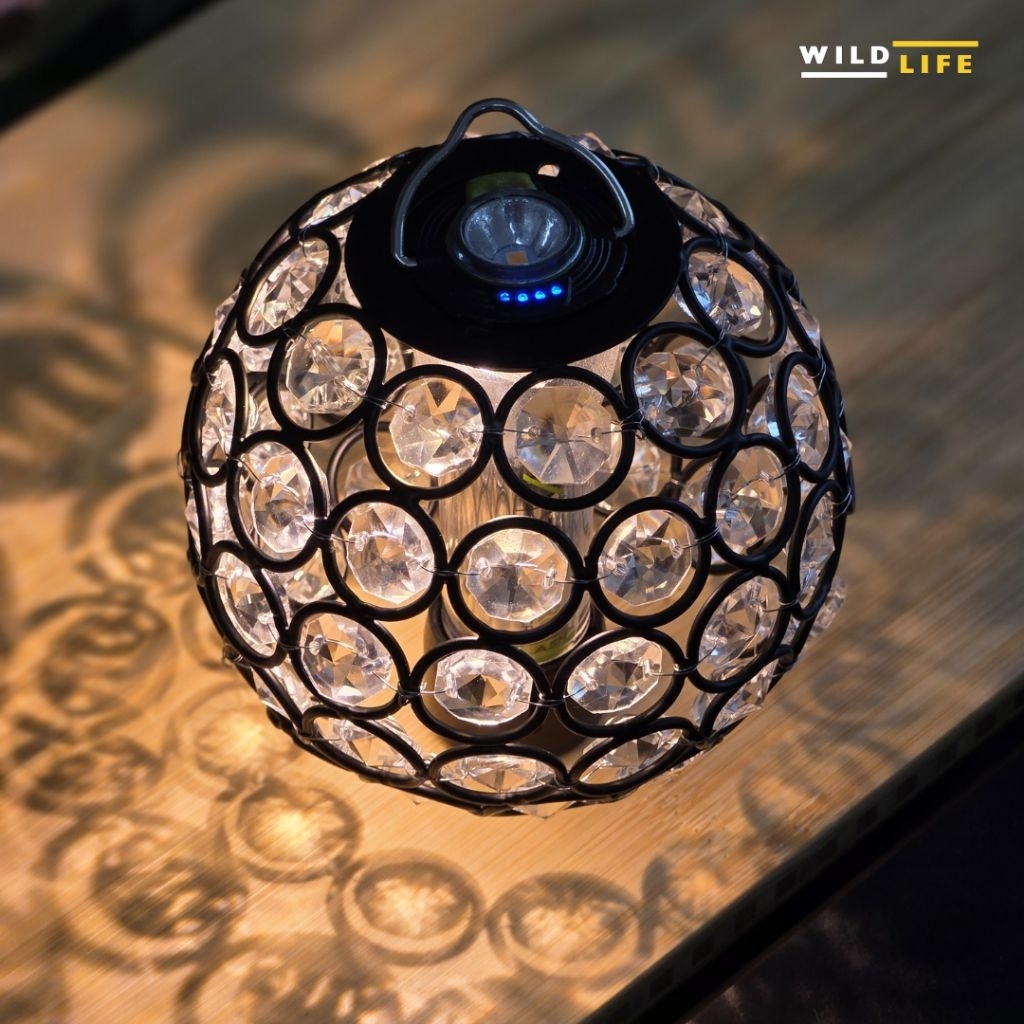 โป๊ะโคมไฟ คริสตัล ของแต่ง Goal zero /Black dog