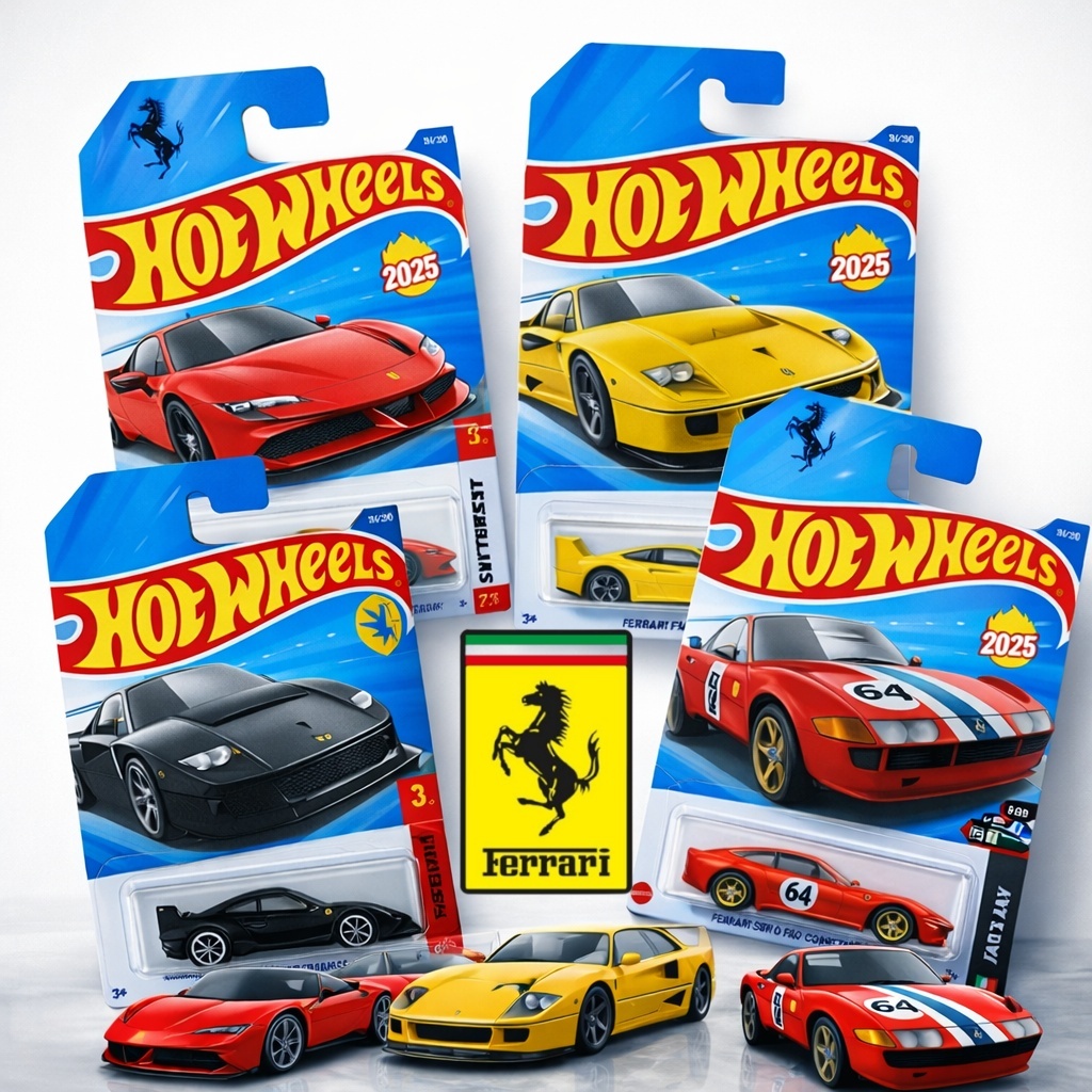 Hot Wheels Ferrari Collection โมเดลรถเหล็ก เฟอร์รารี่ ของสะสม ลิขสิทธิ์แท้ ฮอตวิว C4982 #