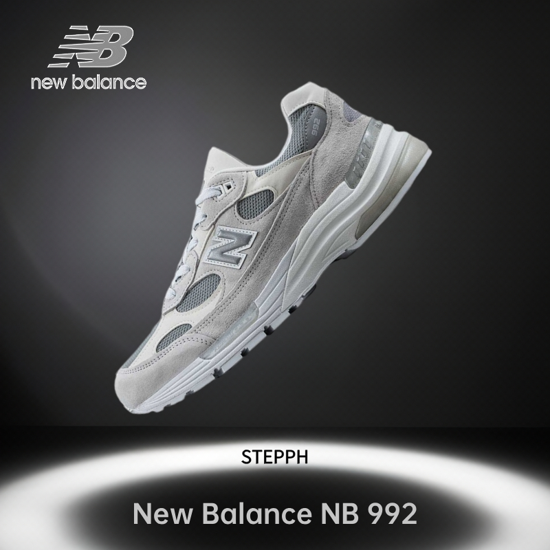 ของแท้ 100%-New Balance NB 992 white  M992NC Low Sneakers