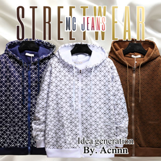 VESTURE☘️ MC เสื้อแขนยาว Jacket Hoodie ซิปหน้ามีฮู้ดกระเป๋าห…