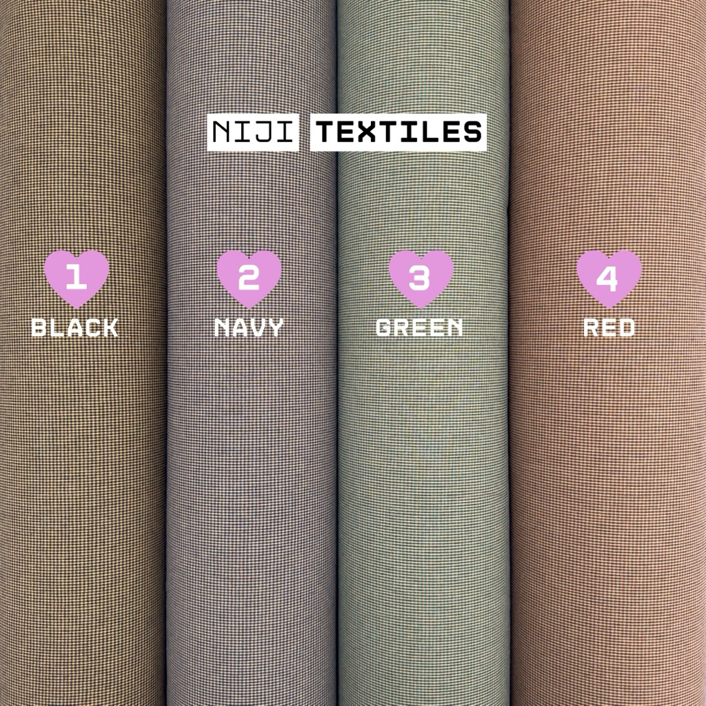 (Koma) ผ้าทอญี่ปุ่น ผ้ายานดาย ลายตารางเล็ก Japanese Yarn Dye Cotton 100% Small Check Pattern Design