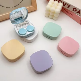Luckylock กล่องคอนแทคเลนส์ พร้อมอุปกรณ์ช่วยใส่ กระจกภายในตัว ตลับคอนแทคเลนส์ สำหรับพกพา